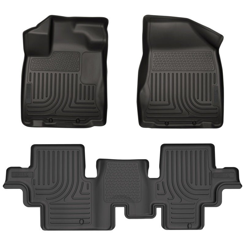 Husky Liners 13-20 Nissan Pathfinder WeatherBeater Front & 2nd Row Floor Liners - Black