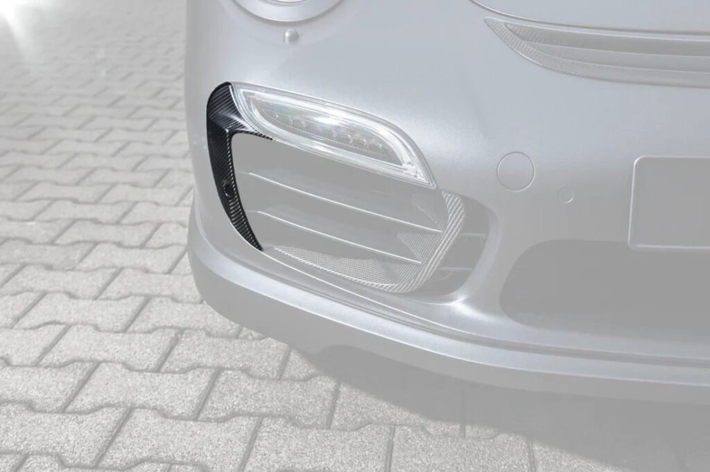 TECHART Front Grilles Airblades Carbon, "matt" for Porsche 991 Turbo S up to MY16