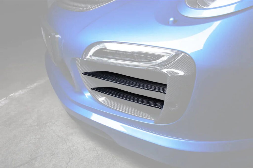 TECHART Carbon Grille Trim Bar, "matte" for Porsche 991.1 Turbo S up to MY 16