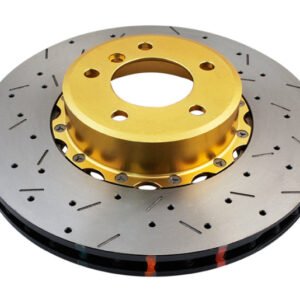DBA 09-15 BMW 335d Front 5000 Series Drilled & Slotted Rotor w/Gold Hat