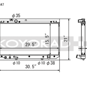 Koyo 97-05 Toyota Aristo / Lexus GS300 Radiator